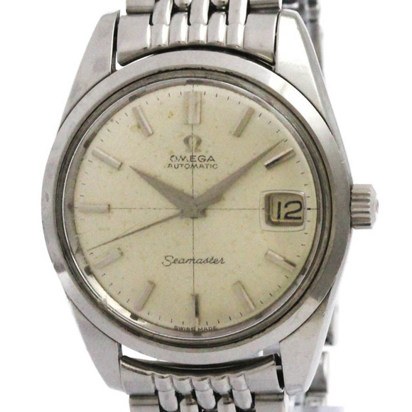 OMEGA Seamaster Cal 562 Rice bracelet Steel Mens Watch 166.010 Vintage - Picture 1 of 10